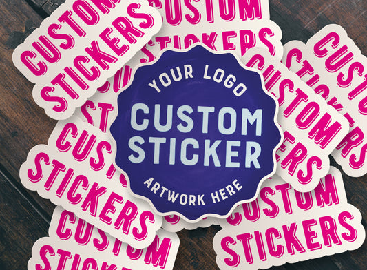 Custom Vinyl Water resistant Stickers, Die Cut Stickers, Logo Stickers, Cut any Shape, Premium Vinyl Sticker, Full Color, Custom Sticker