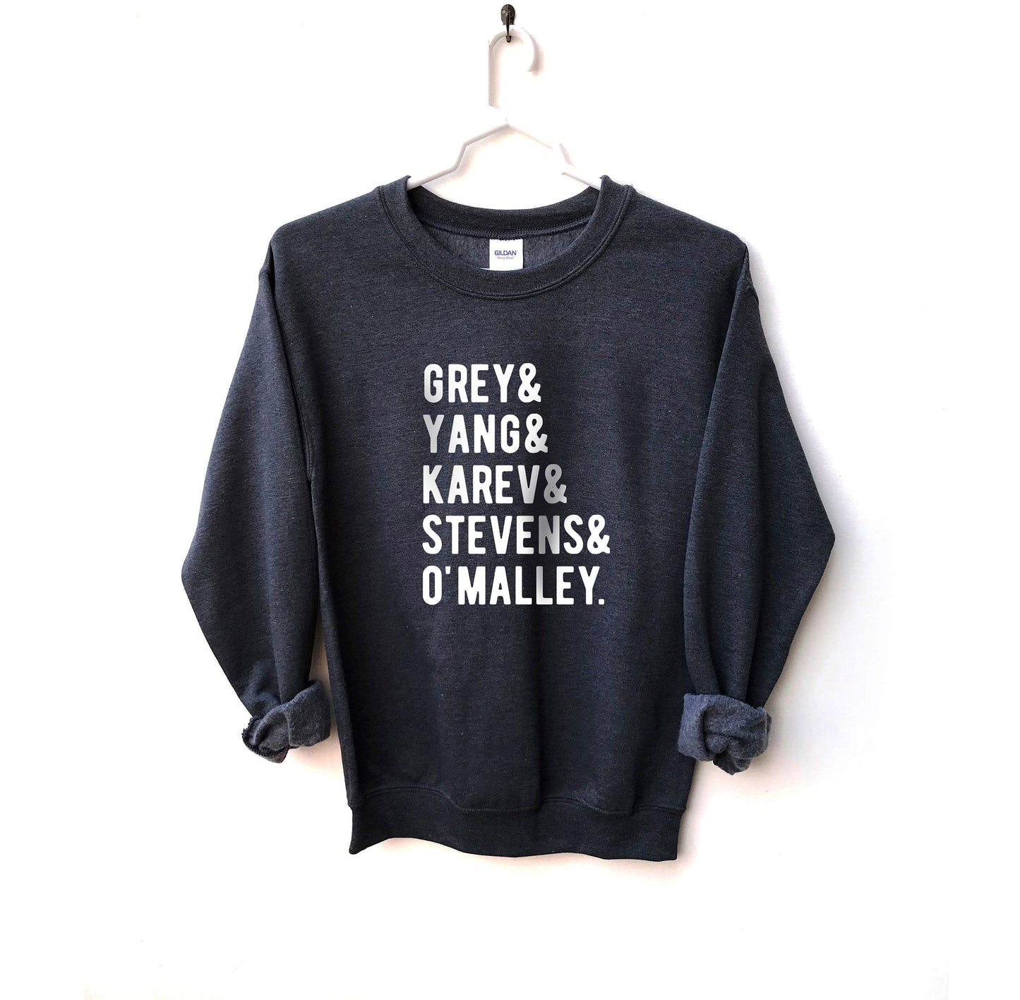 Grey's Anatomy Memorial Hospital Unisex Sweatshirt, Grey's Anatomy Sweatshirt, Meredith Grey Derek Shepherd, Grey's TShirt, Gray, Yang