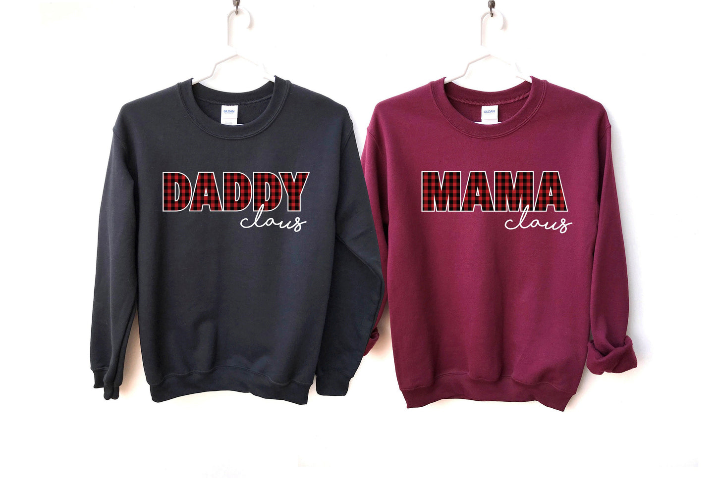 Mama Claus, Daddy Claus Unisex Sweatshirt, Matching Family Christmas Sweatshirts, Mama sweatshirt, Daddy Sweater, Mom Life, Daddy Shirt