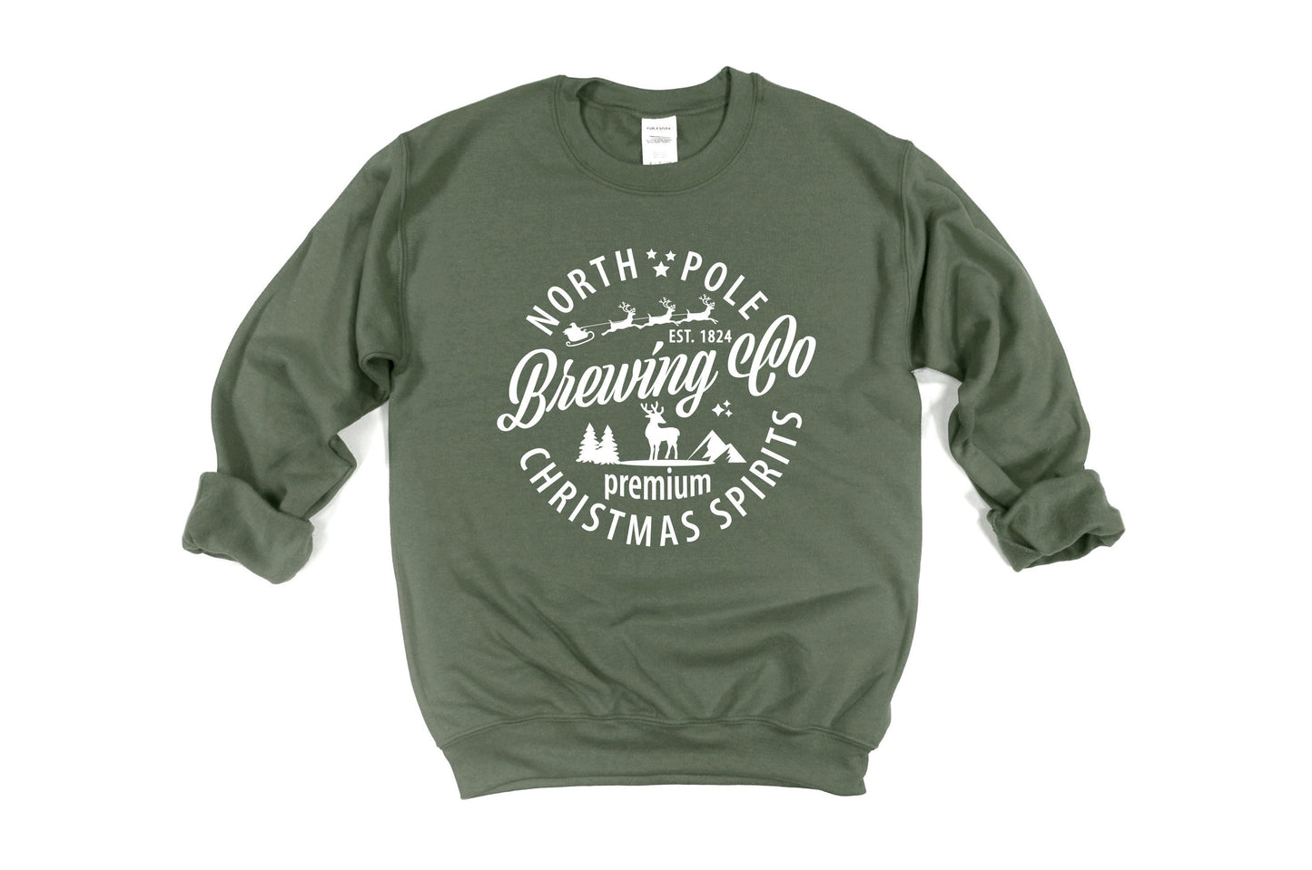 North Pole Brewing Unisex Sweatshirt, Christmas Sweater, Jolly AF, Christmas Cheer, Christmas Sweater, Christmas Gift, I just want to Bake