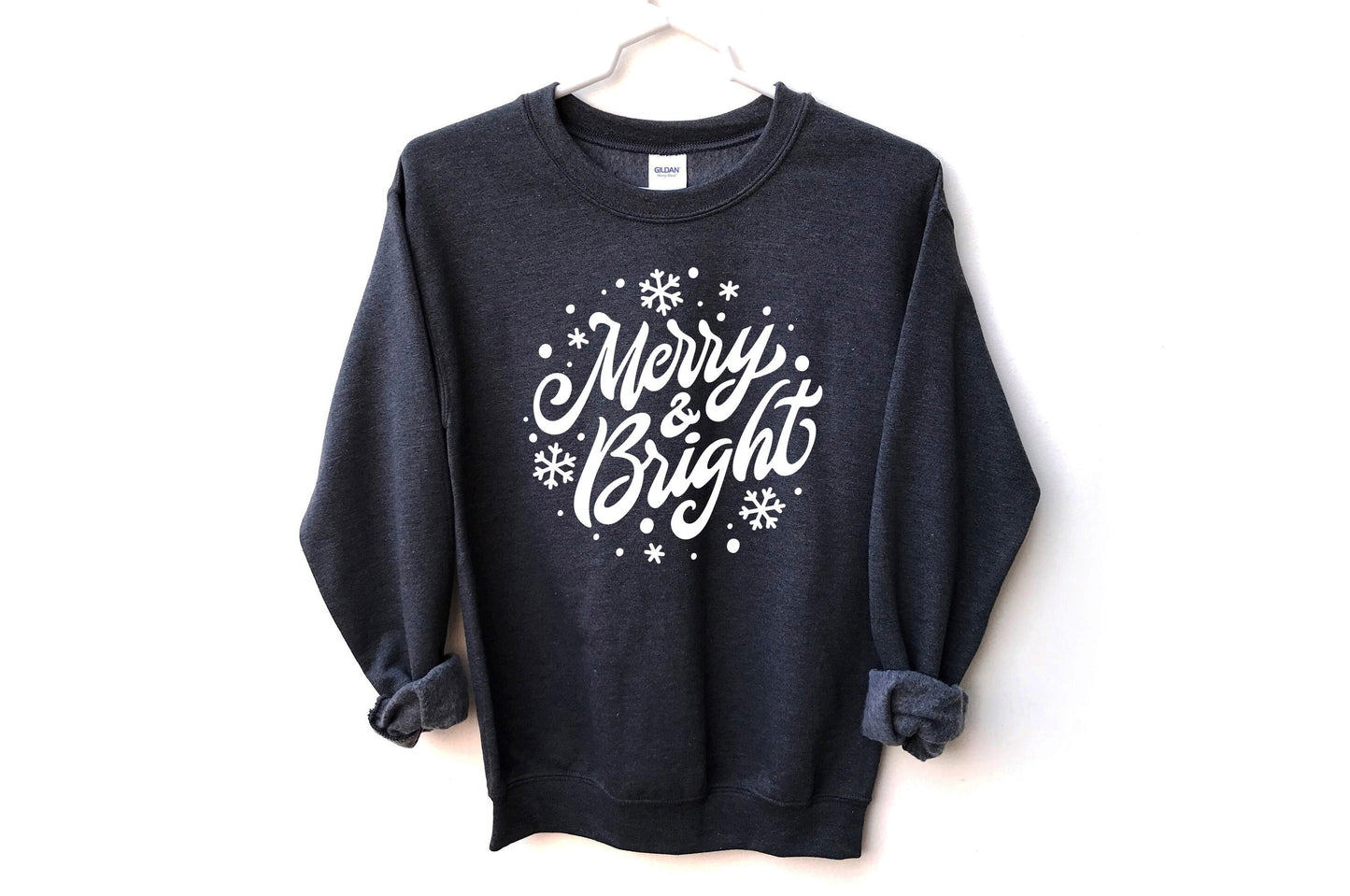 Merry and Bright Unisex Sweatshirt, Christmas Sweatshirt, Merry Christmas Sweater, Family Christmas, Christmas Gifts, Jolly, Cute, Santa