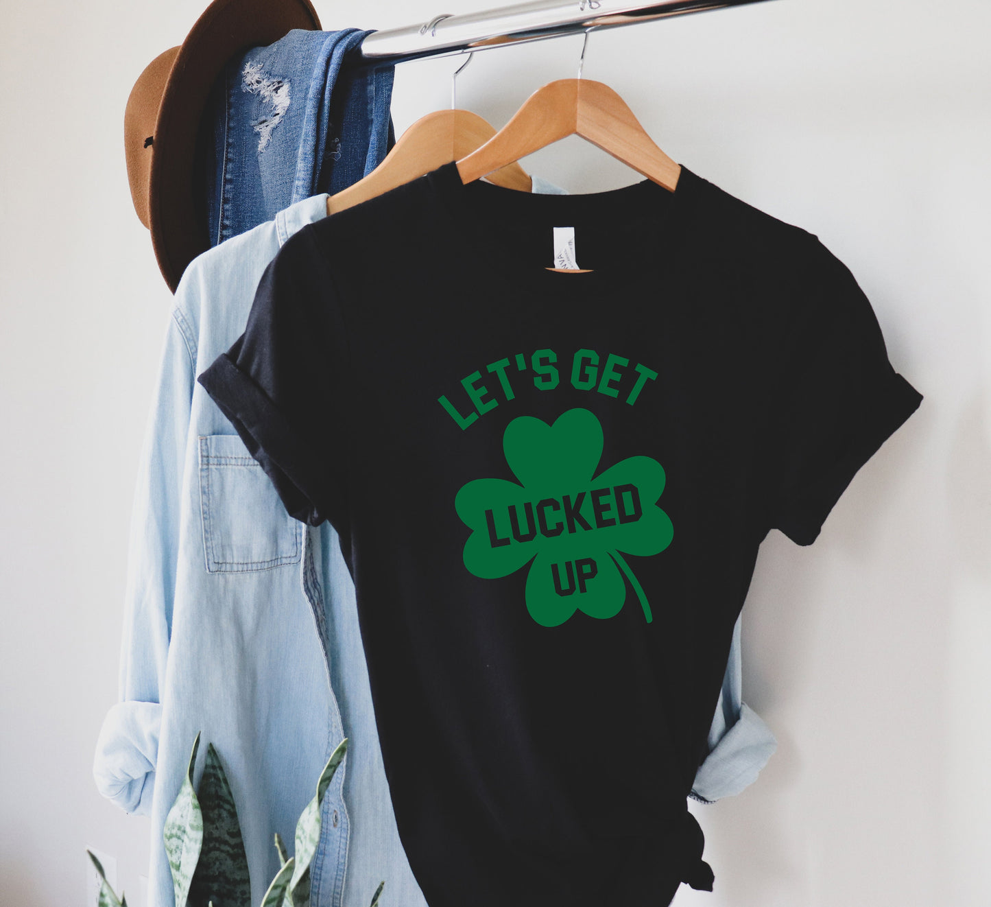 Let's Get Lucked Up Unisex t shirt, St Patricks Day, Here to Paddy, Lucky Af, Shamrock Shirt, Let's Day Drink ,Irish Shirt