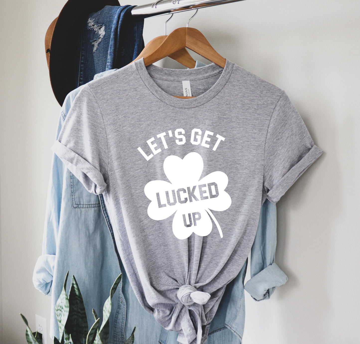 Let's Get Lucked Up Unisex t shirt, St Patricks Day, Here to Paddy, Lucky Af, Shamrock Shirt, Let's Day Drink ,Irish Shirt