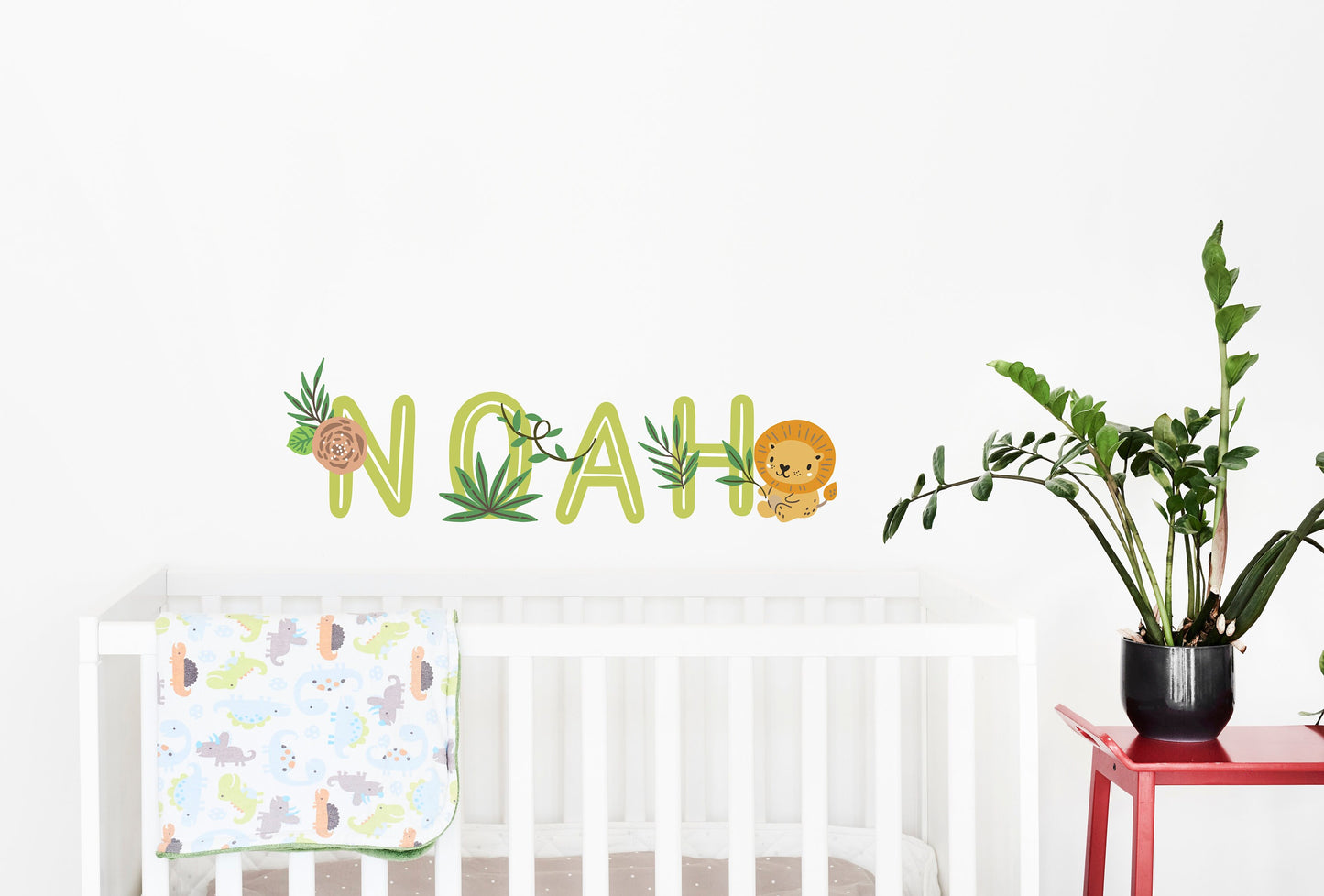 Personalized Name Wall Decal, Nursery Girl and Boy, Name Wall Decal, Safari, Tropical , Jungle, Forest, Custom Name and 20 additional decals