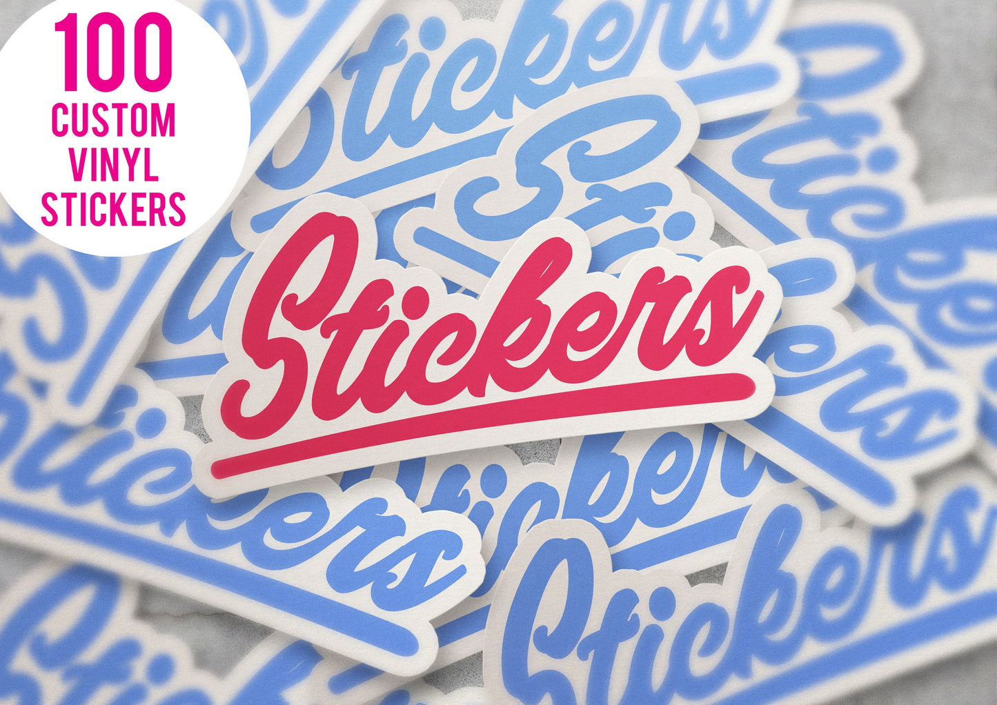 100 Custom Vinyl Water resistant Stickers, Die Cut Stickers, Logo Stickers, Cut any Shape, Premium Vinyl Sticker, Full Color, Custom Sticker