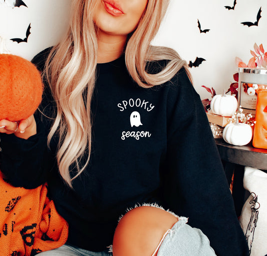 Spooky Season Sweatshirt, Spooky Ghost Sweatshirt, Halloween Sweater, Ghosts, Scary Spooky, Trick or Treat Halloween, Pumpkin, Autumn, Fall