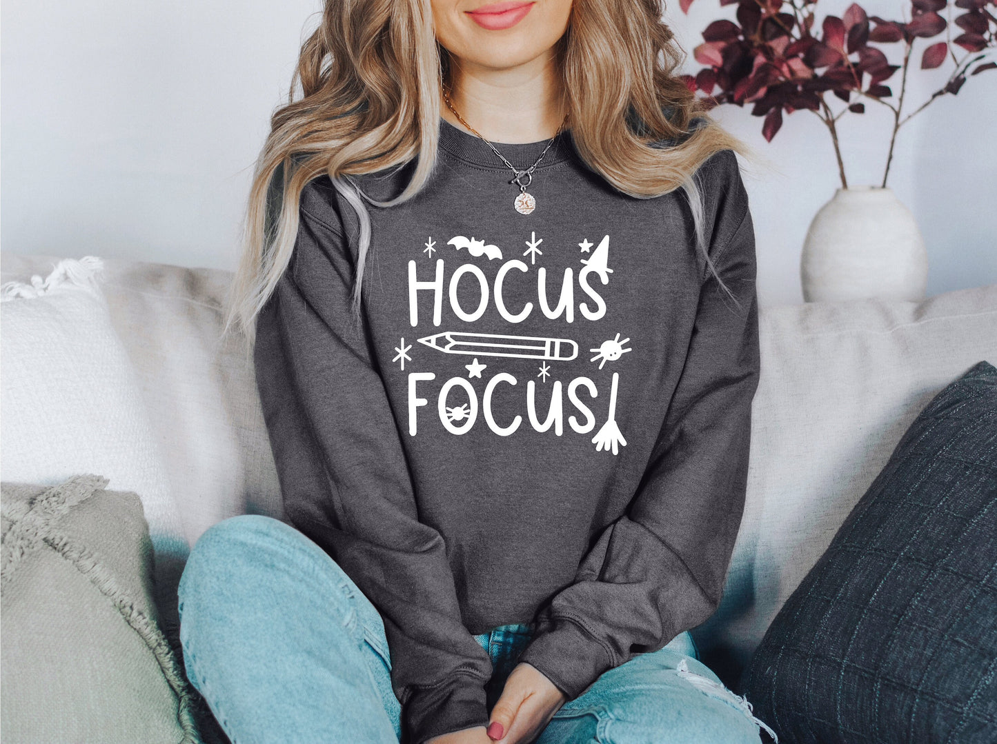 Hocus Focus Teacher Halloween Sweatshirt, Halloween Sweatshirt, Sanderson Sisters, Hocus Pocus, Cats Witches Halloween, Witch Museum