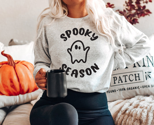 Spooky Season Sweatshirt, Spooky Ghost Sweatshirt, Ghost Vibes, Halloween Sweater, Ghosts, Trick or Treat Halloween, Pumpkin, Autumn, Fall