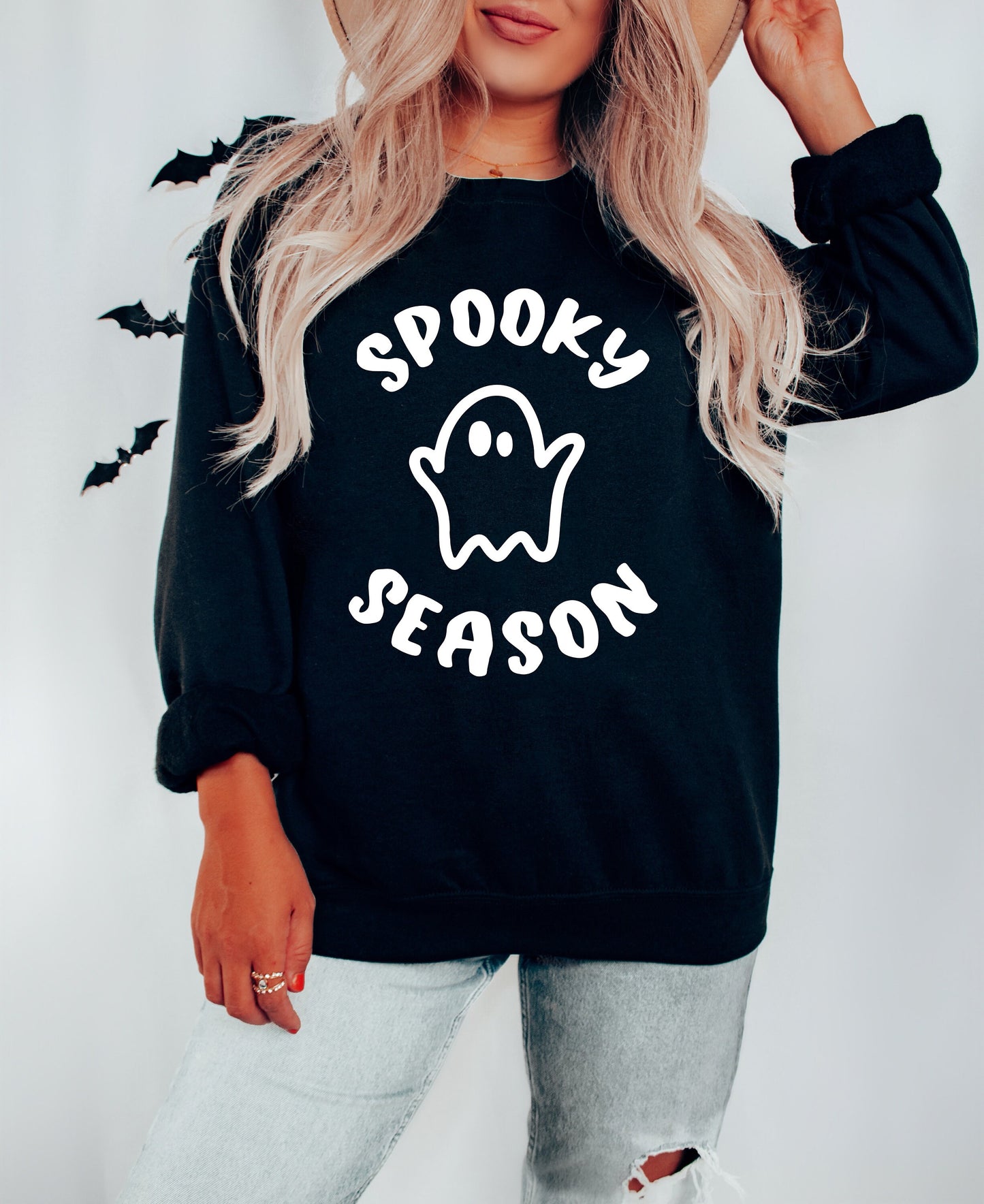 Spooky Season Sweatshirt, Spooky Ghost Sweatshirt, Ghost Vibes, Halloween Sweater, Ghosts, Trick or Treat Halloween, Pumpkin, Autumn, Fall