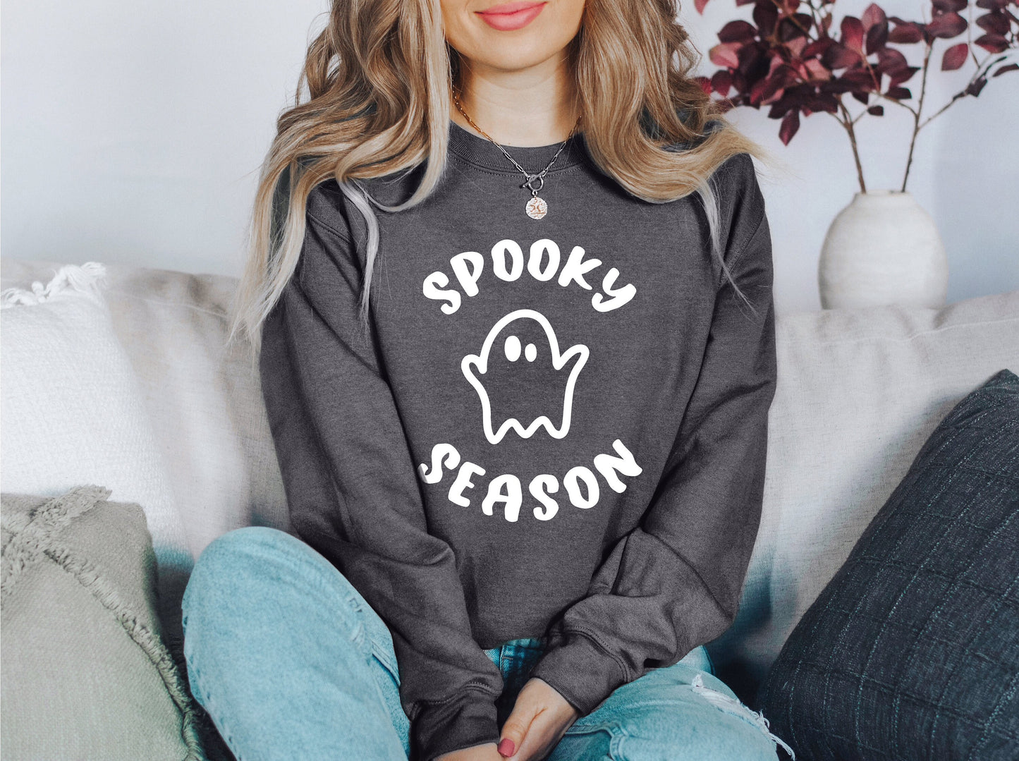 Spooky Season Sweatshirt, Spooky Ghost Sweatshirt, Ghost Vibes, Halloween Sweater, Ghosts, Trick or Treat Halloween, Pumpkin, Autumn, Fall