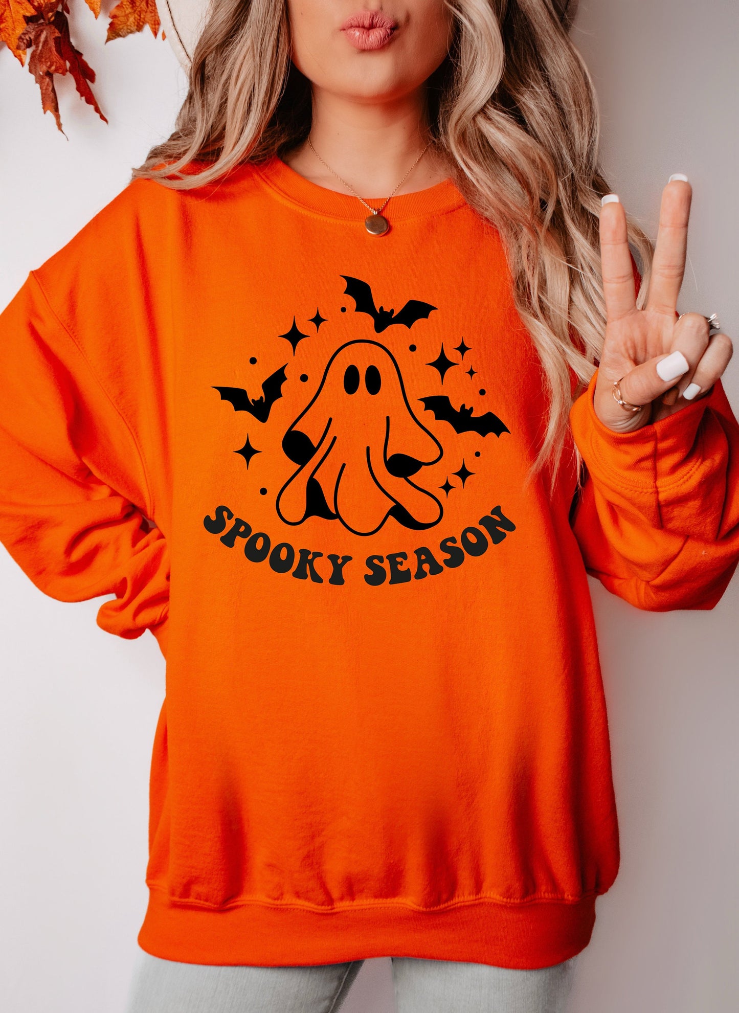 Spooky Season Halloween Sweatshirt, Ghost Shirt, Hey Boo,  Ghosts and Ghouls, Funny Halloween Shirt, Magic Mushroom, Bat, Creepy Ghost Shirt