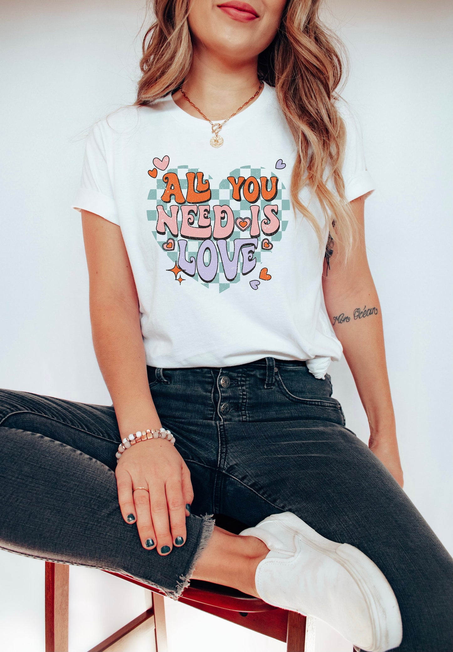All you need is love Shirt, Valentines day shirt, Love birds, For Women, Be Mine, Heart Shirt, Retro Valentines Day Shirt, XOXO Shirt, Love