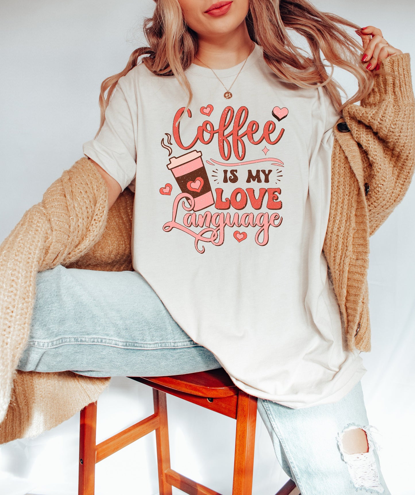 Coffee Is My Love Language, Retro Valentine's shirt, XOXO Shirt, For Women, Be Mine, Heart Shirt, You Are My Valentine, Love Coffee, Love U