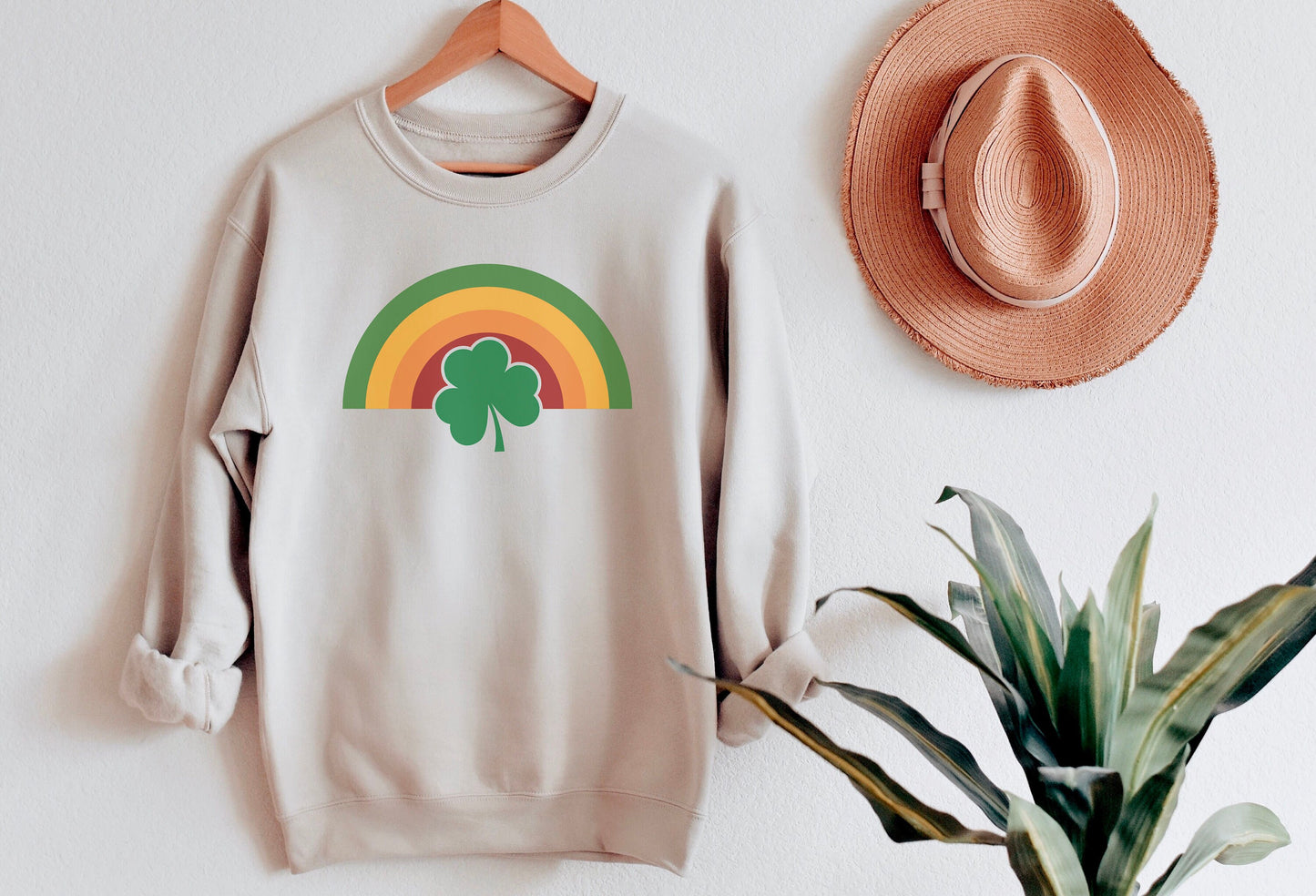 Rainbow Lucky Clover Shirt, Retro St Patricks Day Sweatshirt, St Patricks day shirt Women's, Here to Paddy, Lucky Clover, Lucked up, Irish