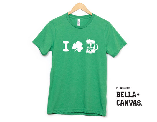 I Love Beer, Funny St Patricks Day, Unisex t shirt, Funny Drinking Shirt, Shamrock Beer, Here to Paddy, Lucky Af, Let's Day drink, Beer ME